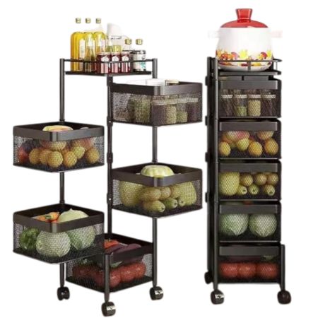 CARRITO ORGANIZADOR X 5 NEGRO METAL  A13-058H PX